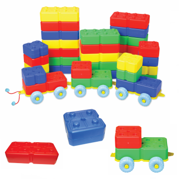 Arabalı Plastik Lego 40 Parça
